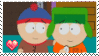 Stan and Kyle from South Park stamp